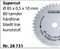 Proxxon 28731 - Savklinge til rundsav