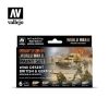 Vallejo 70208 - WWII Desert British & German Paint Set